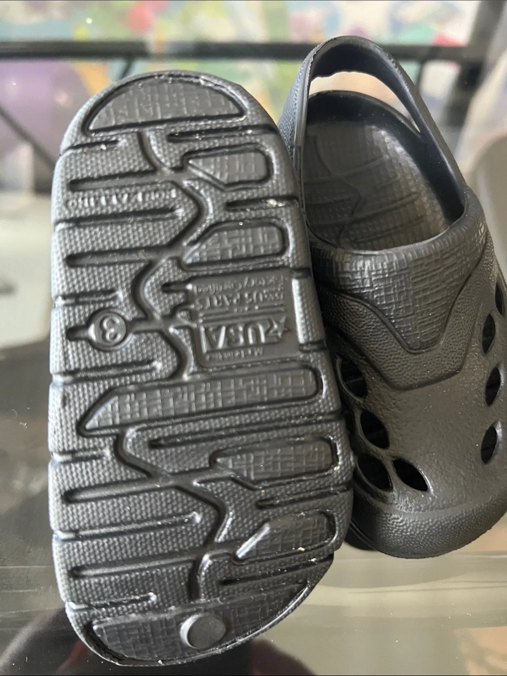 Kids Black Slip-On Clog Shoes